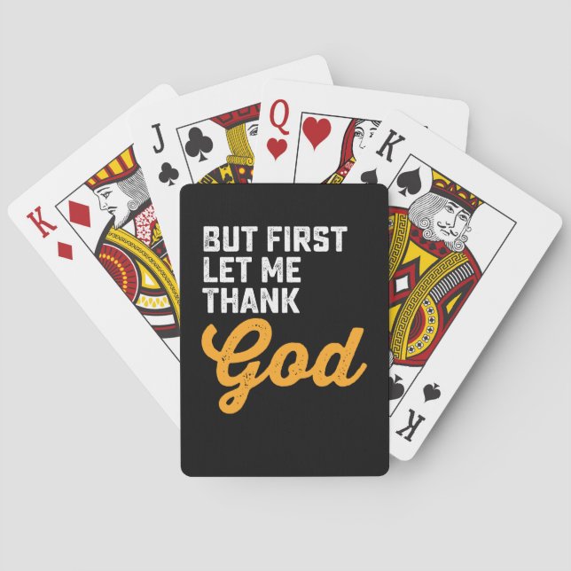 Men låt mig först tacka Gud Casinokort (Baksidan)
