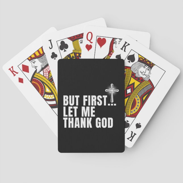Men låt mig först tacka Gud Casinokort (Baksidan)