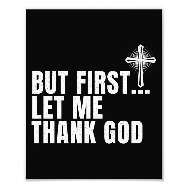 Men låt mig först tacka Gud Fototryck (Framsidan)