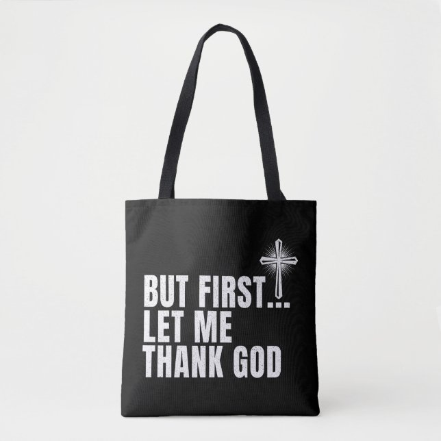 Men låt mig först tacka Gud Tygkasse (Framsida)