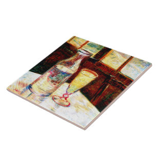 Men Life Absinthe Van Gogh Fine Art Kakelplatta