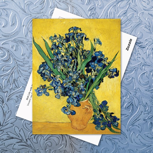 Men Life Irises Clay Pot Vincent van Gogh Vykort (Skapare uppladdad)