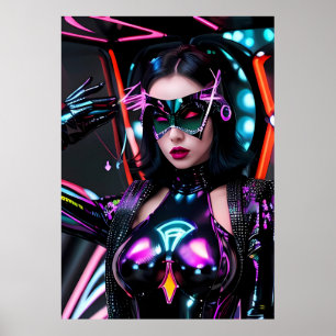 Men masken var hennes ansikte poster