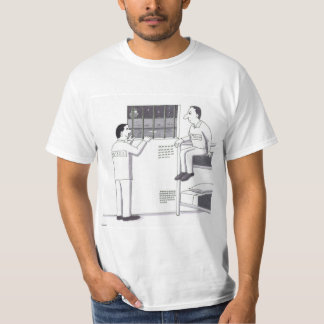 Men n Jail Looking Outside One Looking Up One Down T Shirt