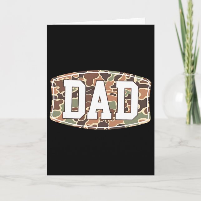 Men Old School Camo Dad1  Kort (Framsida)
