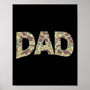 Men Old School Kamouflage Pappa Poster