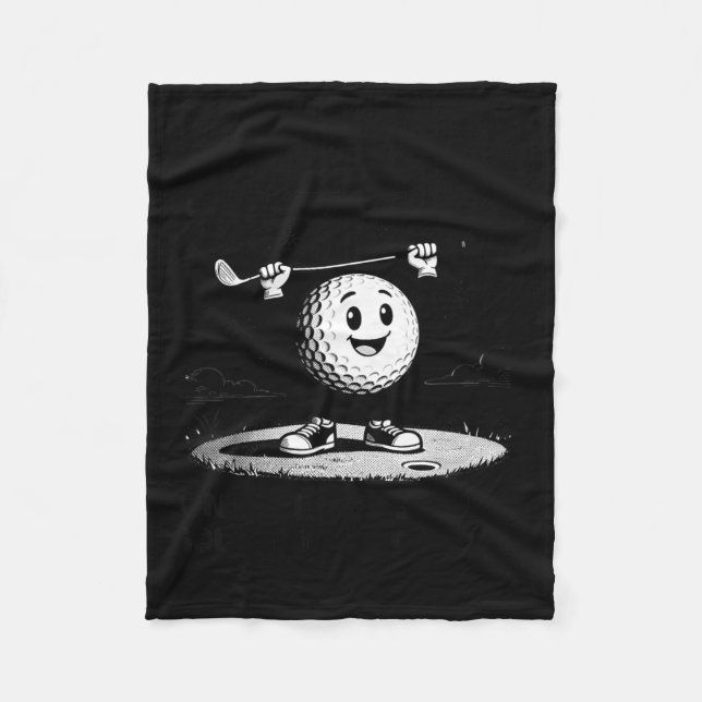 Men Play Golf Eighties Birthday All Men D Equal  Fleecefilt (Framsidan)