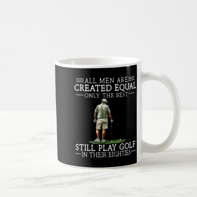 Men Play Golf Eighties Funny Golfer Golfing  Kaffemugg (Höger)