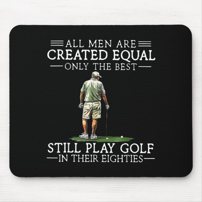 Men Play Golf Eighties Funny Golfer Golfing  Musmatta (Framsidan)