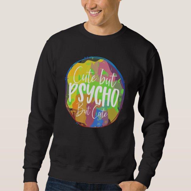 Men Psycho Men Sarcasm Lång Ärmad Tröja (Framsida)
