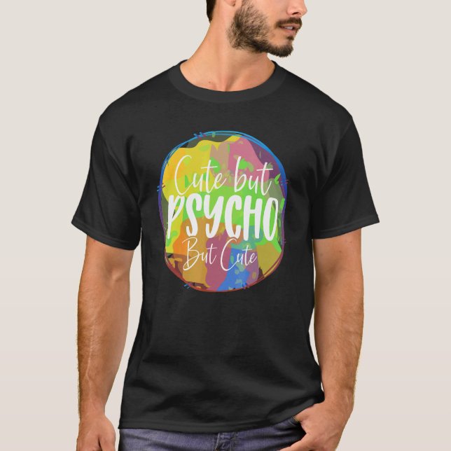 Men Psycho Men Sarcasm T Shirt (Framsida)