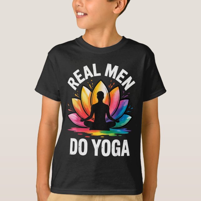 Men Real Yoga 1 T Shirt (Framsida)