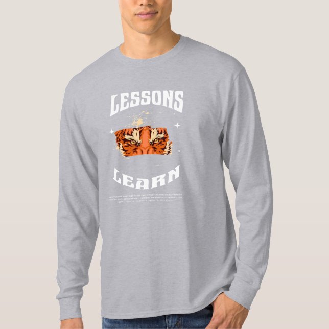 Men Resilient Gorilla Lessons Learn Long Sleeve  T Shirt (Framsida)
