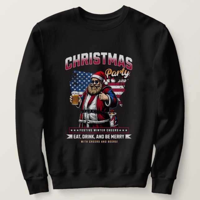Men’s Christmas Santa Sweatshirt | Holiday Fun (Design framsida)