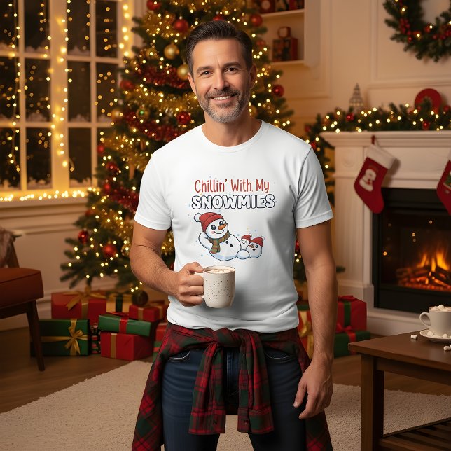 Men’s Christmas T-Shirt | Snowman Holiday Design (Skapare uppladdad)