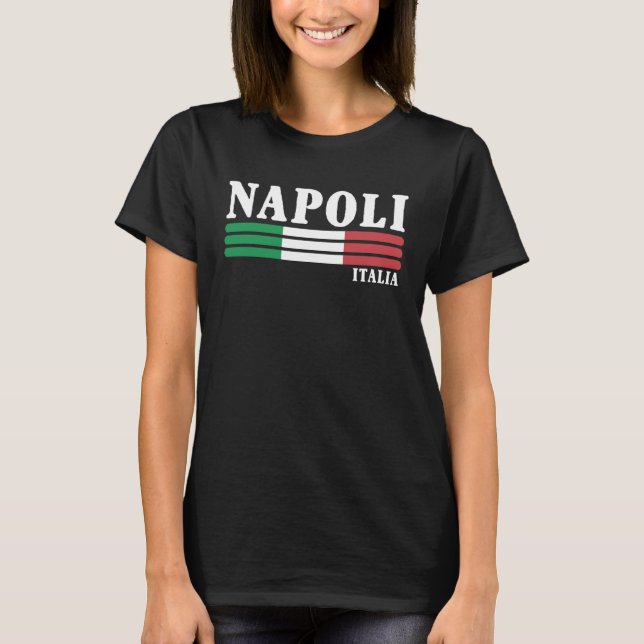 Men s Naples Italy Italian Souvenir Napoli Italia  T Shirt (Framsida)