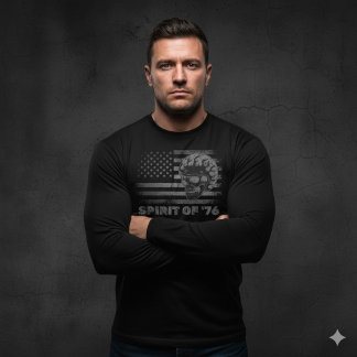 Men’s Spirit of 76 Chopper Skull Long Slee T Shirt