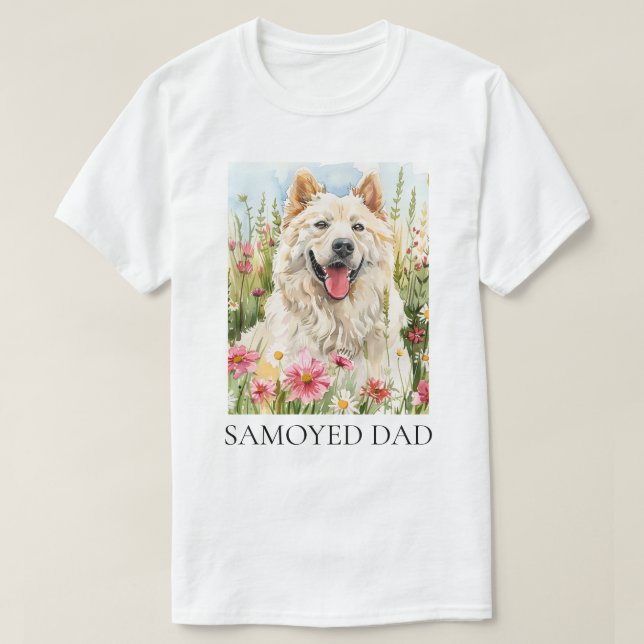 Men’s T-Shirt – Samoyed Dad Shirt for Dog Lovers (Design framsida)