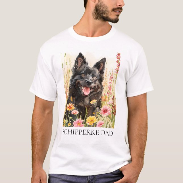 Men’s T-Shirt – Schipperke Dad Shirt for Dog Lover (Framsida)
