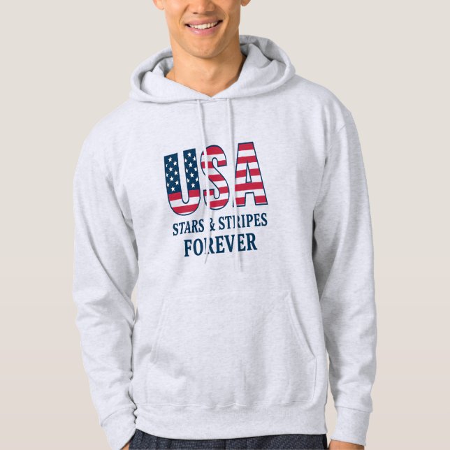 Men’s USA Patriotic Hoodie – Perfect Gift for Him (Framsida)