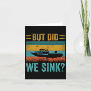 Men Sink Pontoon Funny kapten Boating Vint? Kort