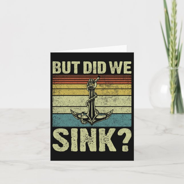 Men Sink Pontoon kapten Funny Pontoon Boat? Kort (Framsida)