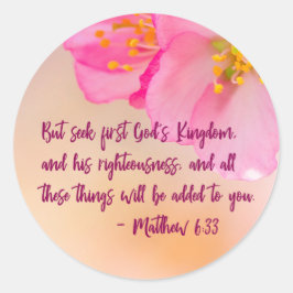 Men söka första Gods-Blommigten Christian Runt Klistermärke