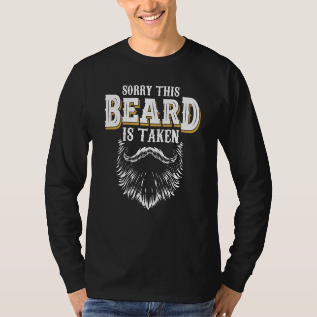 Men Sorry This Beard is Taken Country Retro Valent T Shirt (Framsida)