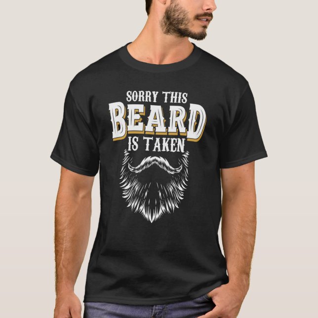 Men Sorry This Beard is Taken Country Retro Valent T Shirt (Framsida)