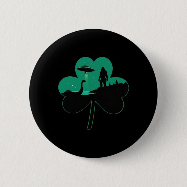 Men St Patricks Day Alien Ufo Shamrock Sasquatch N Knapp (Framsida)