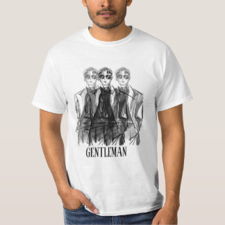 men t-shirt framsida baksida design gantlemen desi