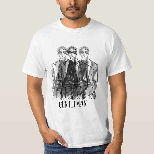 men t-shirt framsida baksida design gantlemen desi (Framsida)