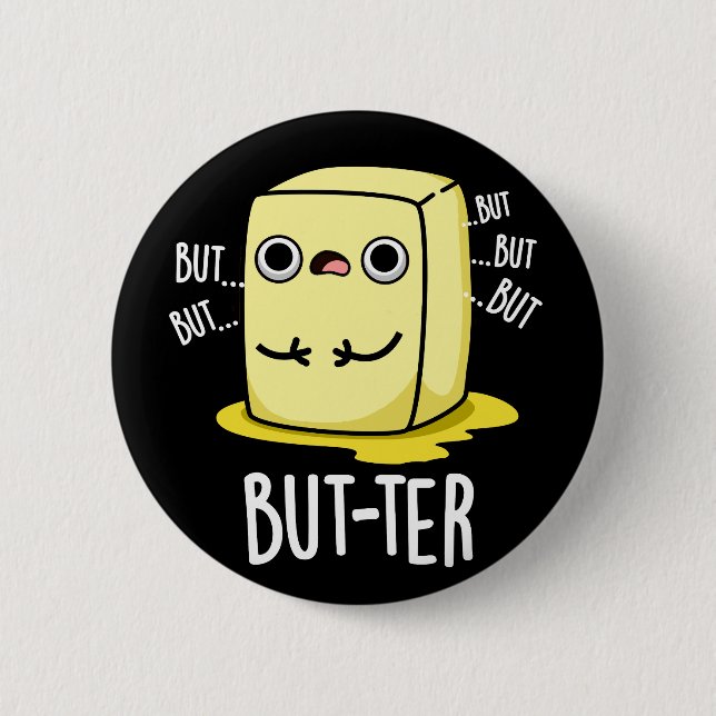 Men-ter Funny Butter Pun Mörk BG Knapp (Framsida)