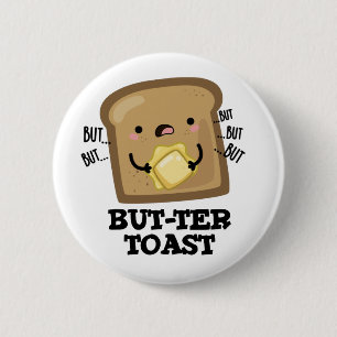 Men Toast Funny Bread Pun Mörk BG Knapp