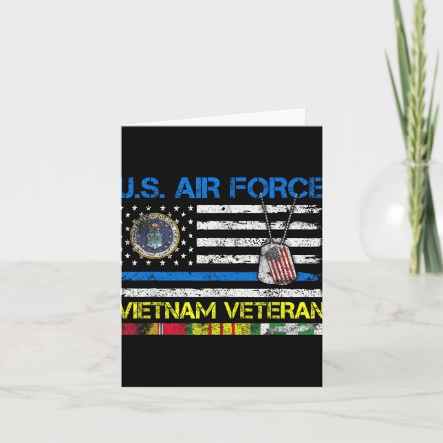 Men U.s Air Force Vietnamveteran, Usafveteran Fl Kort (Framsida)