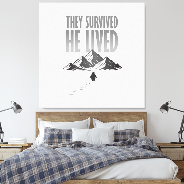 Men Varför Nihilist Pingvin Motivation Canvastryck (Insitu (sovrum))