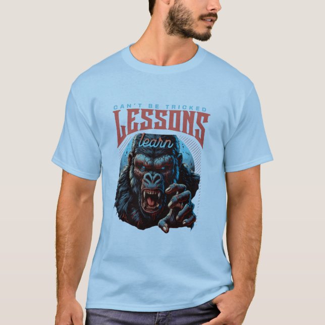 Men Wise Gorilla Lessons Learn T-Shirt (Framsida)