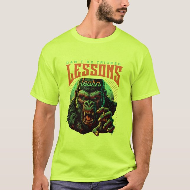 Men Wise Gorilla Lessons Learn T-Shirt (Framsida)