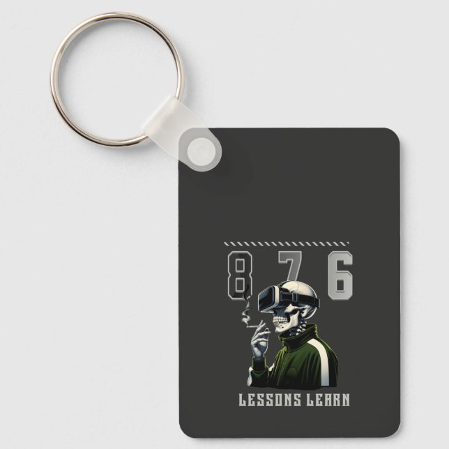 Men/Women 876 LESSONS LEARN Keychain Nyckelring (Framsida)