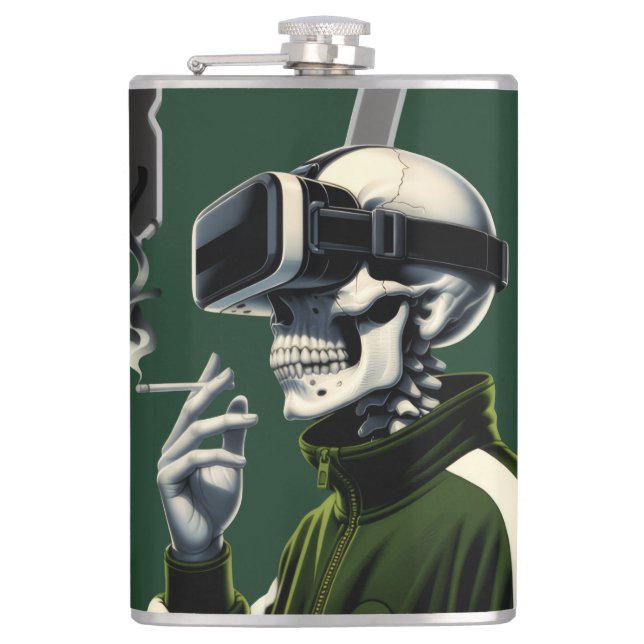 Men/Women 876 LESSONS LEARN Vinyl Wrapped Flask Fickplunta (Framsidan)