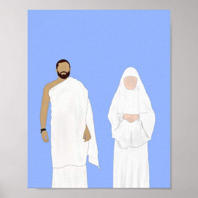 Men & Women in Hajj Hand Drawn Poster (Framsidan)
