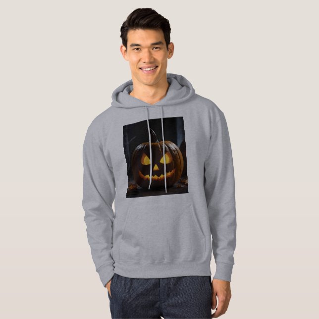 Menacing Halloween Pumpkin Hoodie (Hel framsida)
