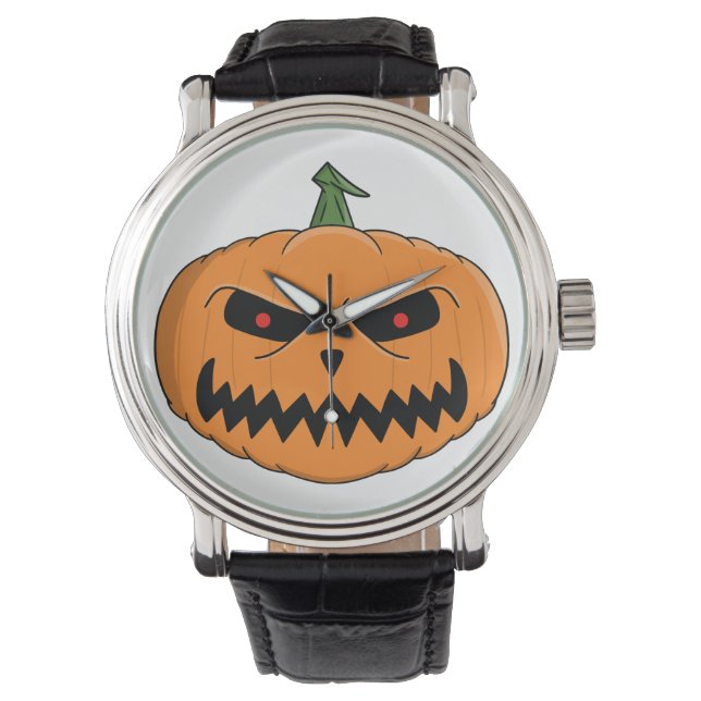 Menacing Jack O'Lantern Halloween Armbandsur (Framsida)