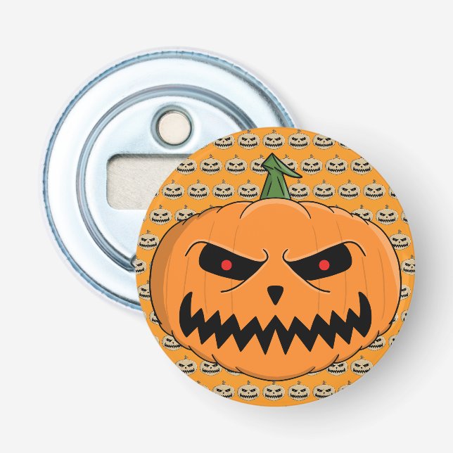 Menacing Jack O'Lantern Halloween Flasköppnare (Framsidan)