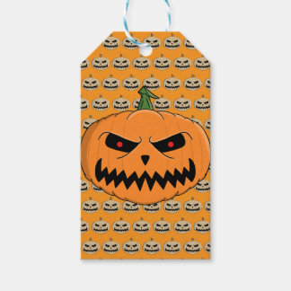 Menacing Jack O'Lantern Halloween Presentetikett