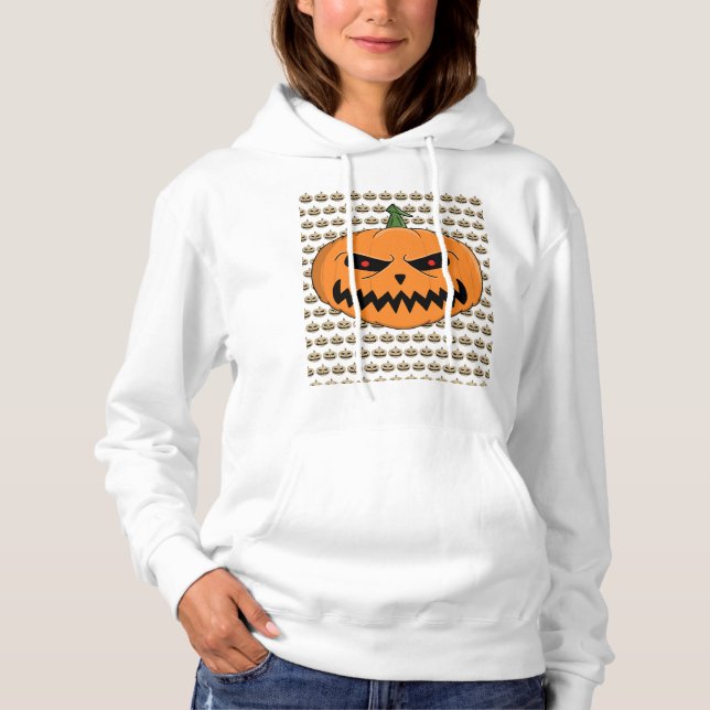 Menacing Jack O'Lantern Halloween T Shirt (Framsida)