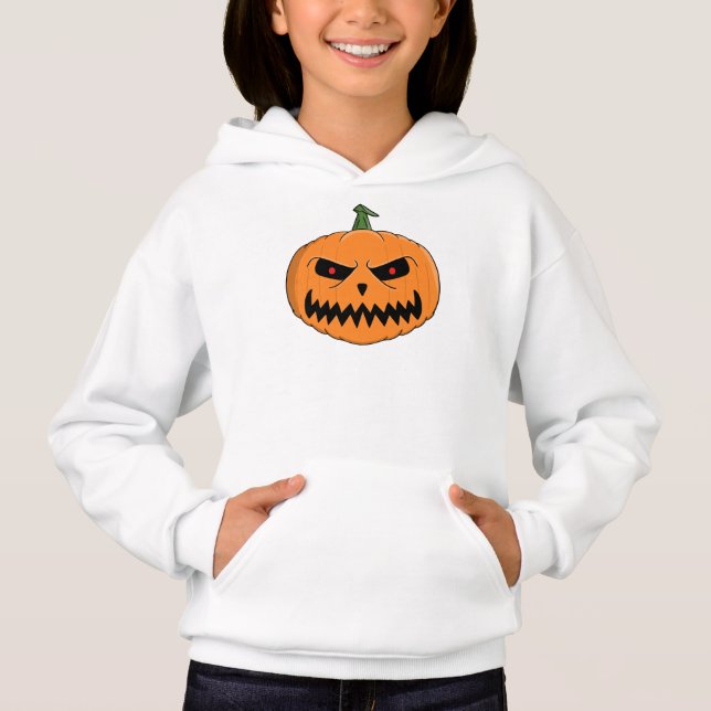 Menacing Jack O'Lantern Halloween T Shirt (Framsida)