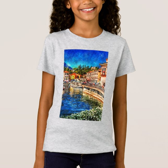 Menaggio på Como Sjö, Italien T Shirt (Framsida)