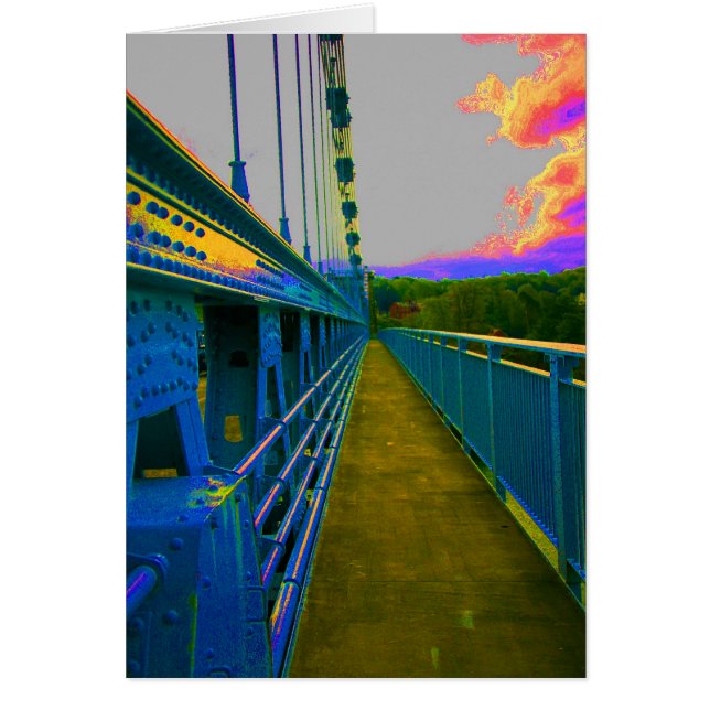 menai suspension bridge hälsningskort (Framsidan)