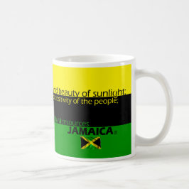 Menande av Jamaica flaggafärger Kaffemugg